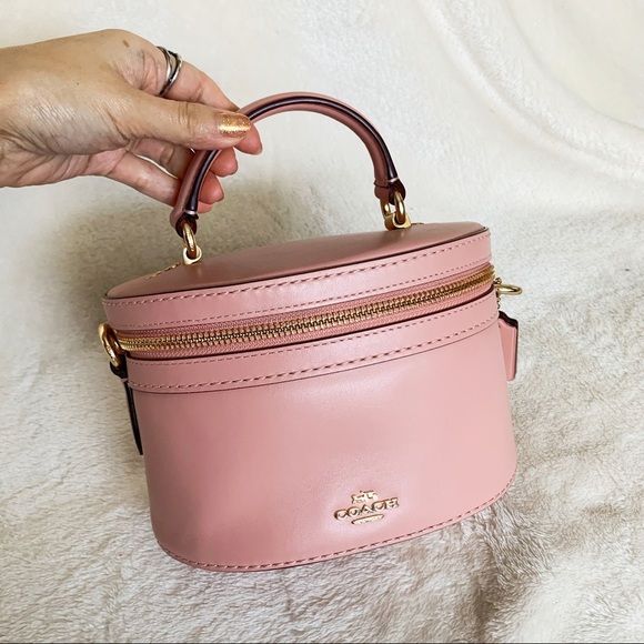 NWT Authentic Coach Runway Leather Train Bag Pink - Picture 2 of 8